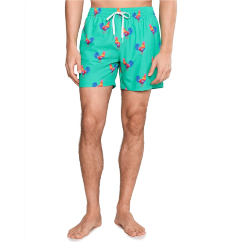 Chubbies The Cockadoodle Doozies Teal 5.5 (Classic Lined Swim Trunks)