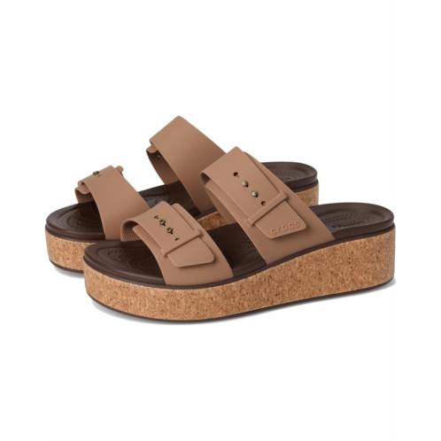 Womens Crocs Brooklyn Cork Buckle Sandals