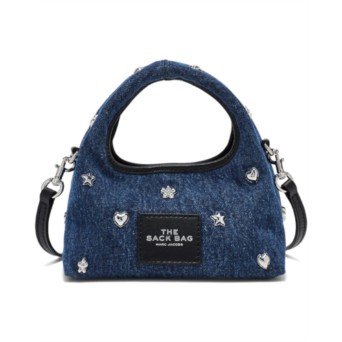 Marc Jacobs The Mini Icon Stud Denim Micro Crossbody Sack Bag