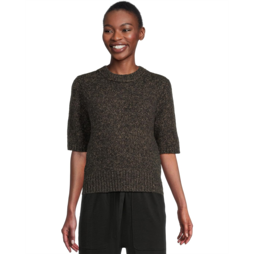Lilla P Short Sleeve Marled Pullover