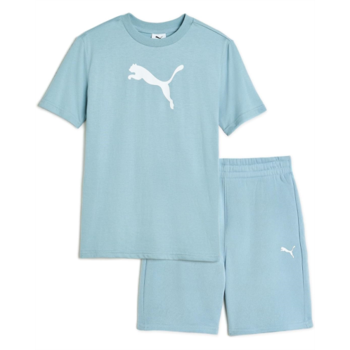 Boys PUMA Kids Big Cat T-Shirt & Fleece Short Set (Toddler/Little Kid/Big Kid))