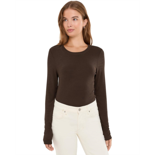 Womens Michael Stars Finn Cropped Crew Neck