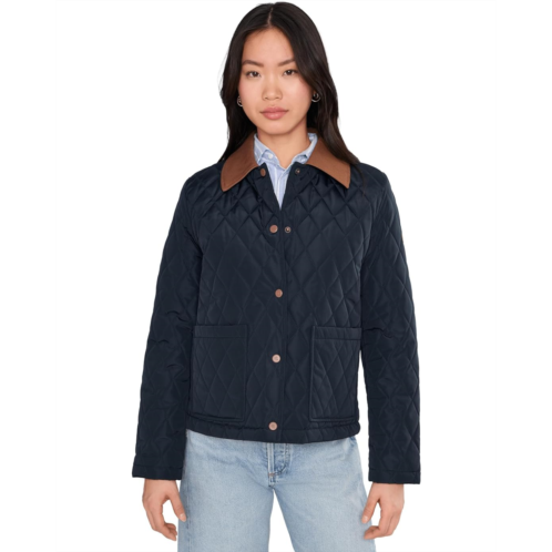 POLO Ralph Lauren Womens Lauren Ralph Lauren Single Breasted Quilt Twill Collar