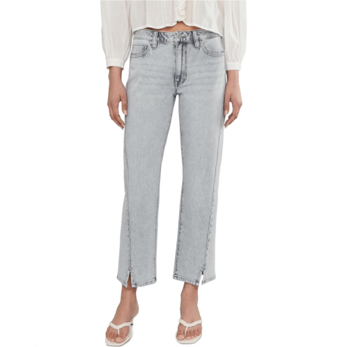 Womens Liverpool Los Angeles 28 Kennedy Mid-Rise Straight Leg Jeans with Seaming Detail and Slit