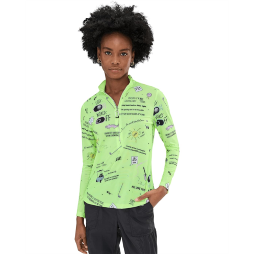 Womens Jamie Sadock Sunsense Golfstar Long Sleeve Quarter Zip
