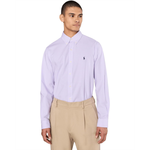 Mens Polo Ralph Lauren Classic Fit Gingham Stretch Poplin Shirt
