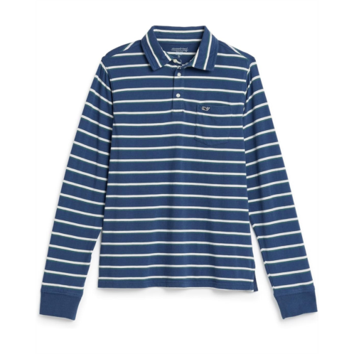 Boys Vineyard Vines Kids Striped Surf Long Sleeve Polo (Toddler/Little Kid/Big Kid)
