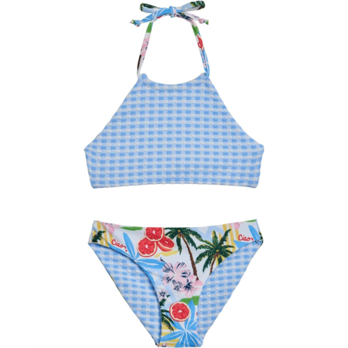 Girls Snapper Rock Kids Ciao Paradiso Reversible Halter Bikini (Big Kid)