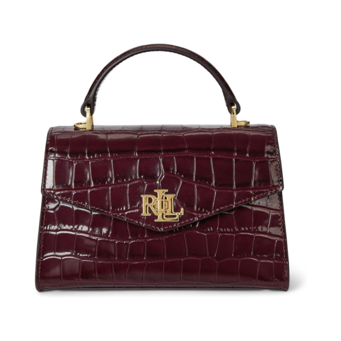 POLO RALPH LAUREN Lauren Ralph Lauren Crocodile-Embossed Small Farrah Satchel
