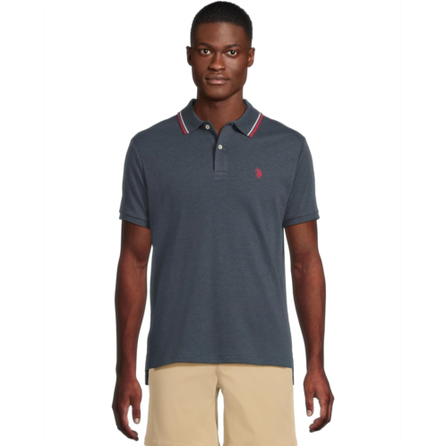 U.S. Polo ASSN. Slim Fit Tipped Interlock Knit Polo