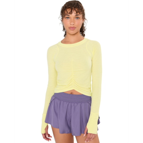Womens FP Movement Tempo Ruched Long Sleeve