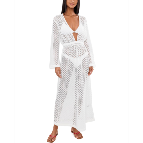 Womens Seafolly Beach Edit Gathered Lace Cover Up