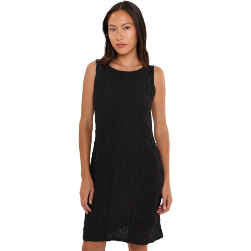 Womens Eileen Fisher Petite Bubble Jacquard Bateau Neck Dress