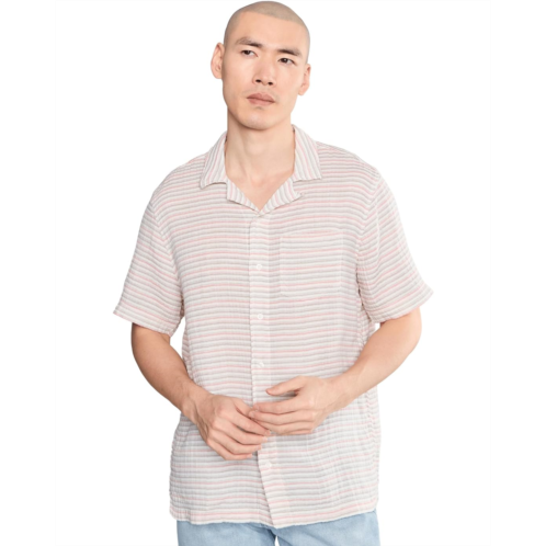 L.L.Bean Mens LLBean Cloud Gauze Shirt Short Sleeve Slightly Fitted Regular