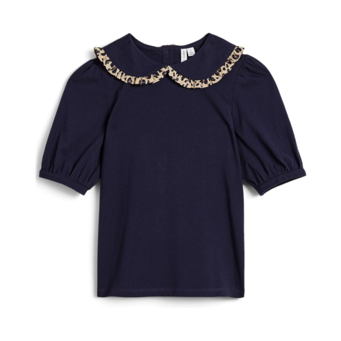 Girls Janie and Jack Animal Print Collar Top (Toddler/Little Kid/Big Kid)