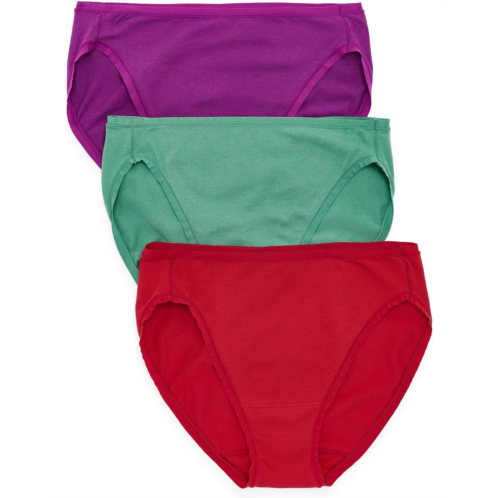 Womens Natori Bliss Bare Cotton Bikini 3-Pack
