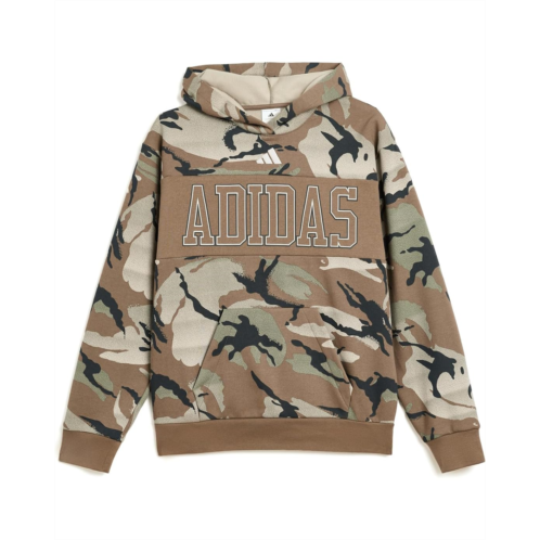 Adidas Kids AOP Color-Block Halftone Camo Hooded Pullover (Big Kid)