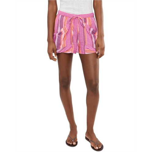 Womens Free People Good Fortune Stripe Shorts