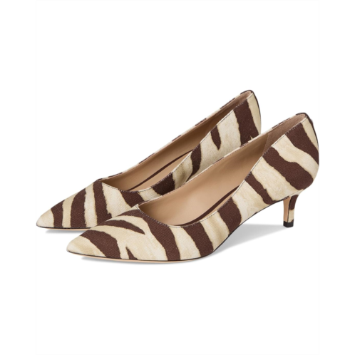 POLO Ralph Lauren Womens Lauren Ralph Lauren Adrienne Zebra-Print Canvas Pumps
