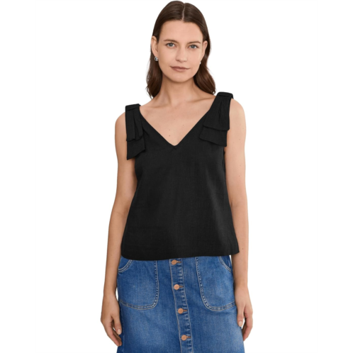 CeCe Bow Strap Linen Top