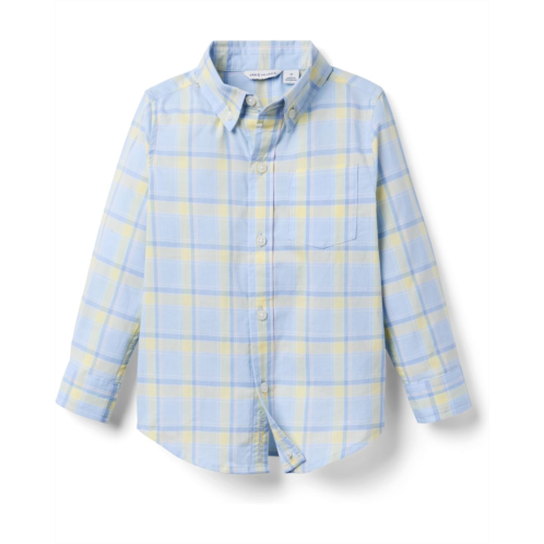 Janie and Jack Madras Plaid Button-Down Shirt (Toddler/Little Kid/Big Kid)