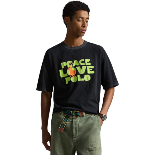Mens Polo Ralph Lauren Classic Fit Peace Love Polo T-Shirt