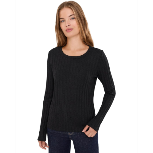 Womens Michael Stars Mireya Long Sleeve Crew Tee