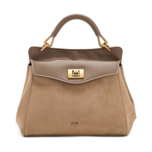 JW PEI Lucia Classic Faux Suede Top Handle Bag