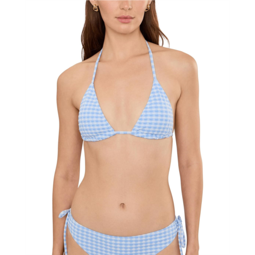 Womens Snapper Rock Kids Seaside Gingham Bikini Top
