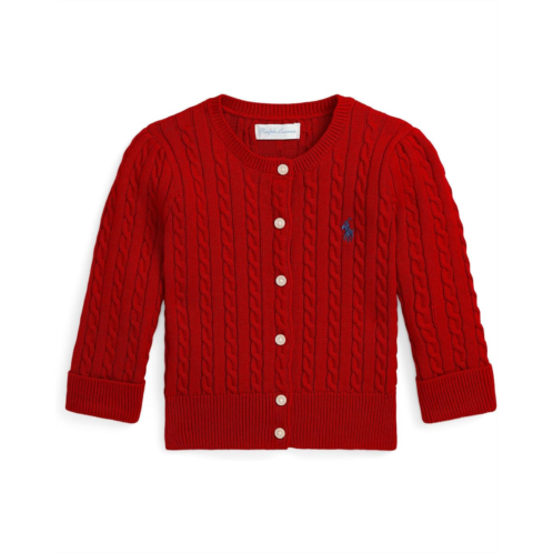Girls Polo Ralph Lauren Kids Mini-Cable Cotton Cardigan (Infant)