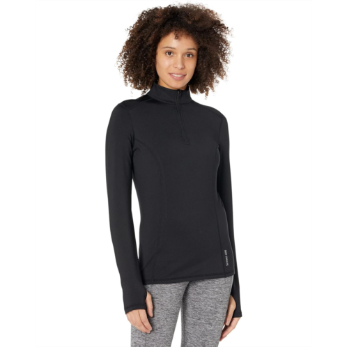 Womens Hot Chillys Micro-Elite Chamois Solid Zip-T