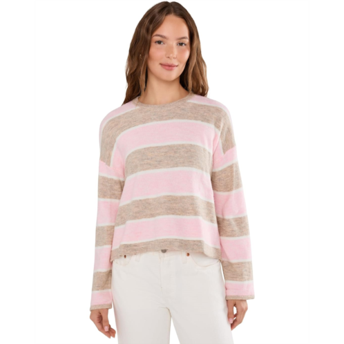 Womens Vince Camuto Striped Crew Neck