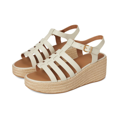 Womens FitFlop PLATFFORMS Espadrille Leather Fisherman Wedge Sandals