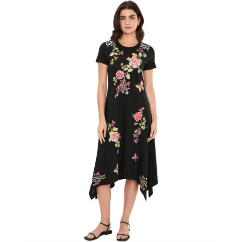 Womens Johnny Was Handkerchief Hem Knit Dress