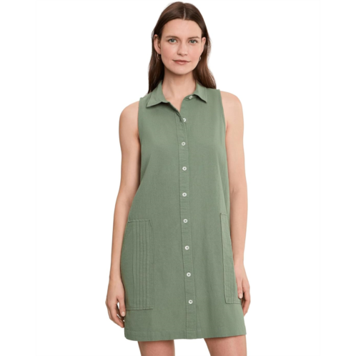Womens Lilla P Sleeveless Pleat Pocket Dress
