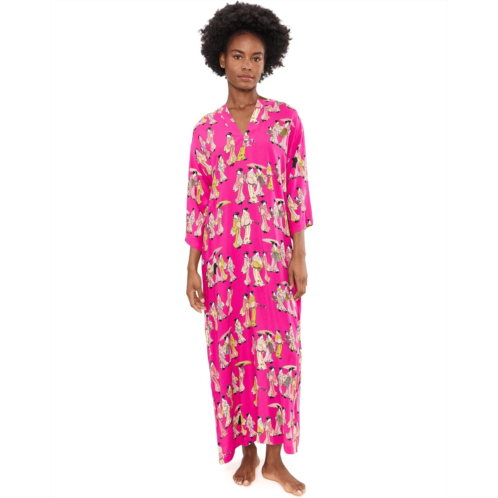 Womens N by Natori Geisha Challis Mandarin Caftan