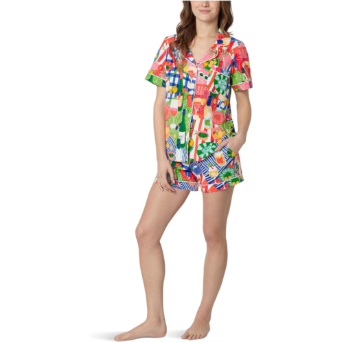 Womens Bedhead PJs Short Sleeve Shorty Cotton Knit Pajama Set