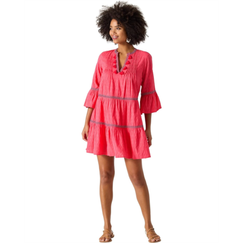 Tommy Bahama Cotton Clip Embellished Tier Dress