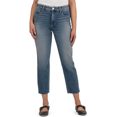 KUT from the Kloth Rachael High Rise Fab Ab Mom Raw Hem