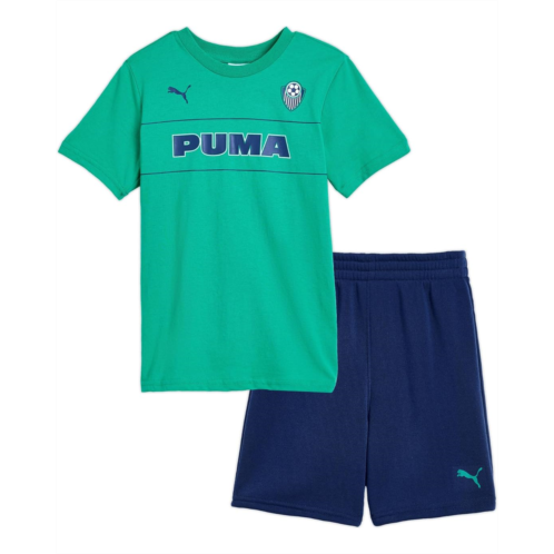 Boys PUMA Kids Graphic T-Shirt & Fleece Shorts Set (Toddler)