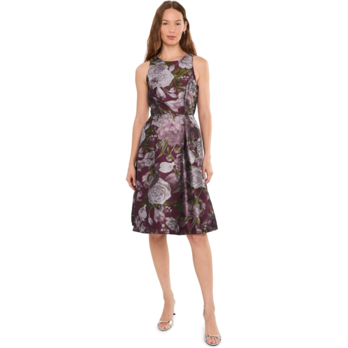 Womens Adrianna Papell Floral Jacquard Short Dress