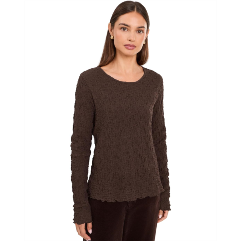 Womens Eileen Fisher Bubble Jacquard Round Neck Top