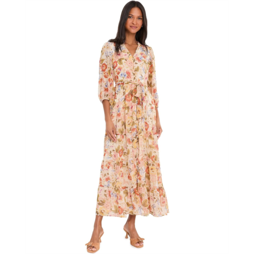 Womens Vince Camuto Three Teir Button Bodice Maxi Dress