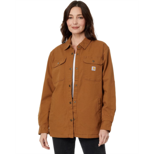 Carhartt Rugged Flex Loose Fit Canvas Fleece-Lined Shirt Jacket