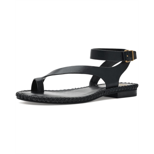 Womens Vince Camuto Libahs Ankle Strap Toe Loop Flat Sandals
