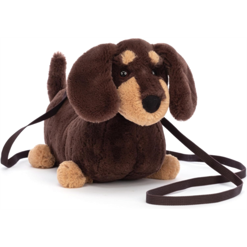 Jellycat Otto Sausage Dog Plush Bag 8.5 inches - Crossbody and Shoulder Purse - Fun and Unique Handbag
