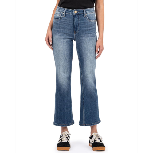 KUT from the Kloth Kelsey High-Rise Fab Ab Ankle Flare Regular Hem in Miracles