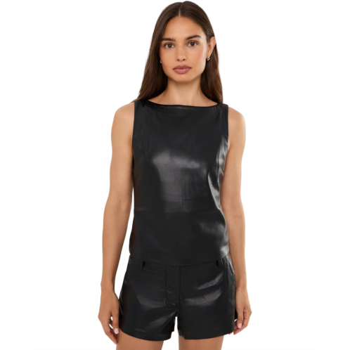 Womens Joes Jeans The Vegan Leather Boatneck Tank