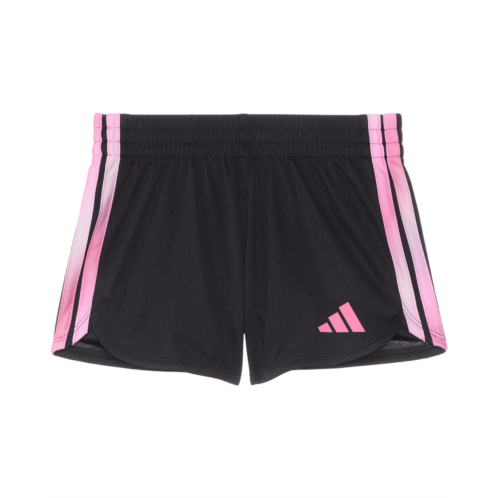 Girls adidas Kids Gradient 3-stipe Pacer Mesh Shorts (Big Kid)