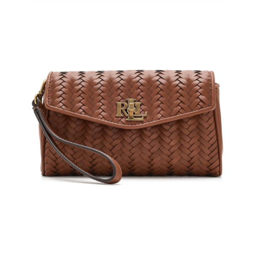 POLO Ralph Lauren Lauren Ralph Lauren Woven Leather Tanner Crossbody Wallet